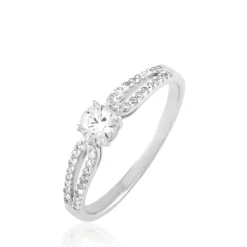 Histoire d'Or Bague Solitaire Katalina or blanc diamant New