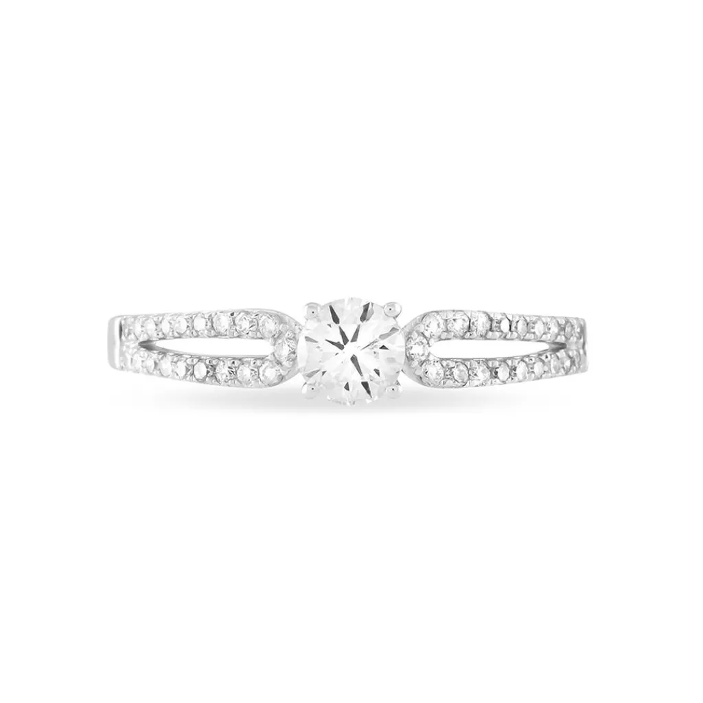 Histoire d'Or Bague Solitaire Katalina or blanc diamant New
