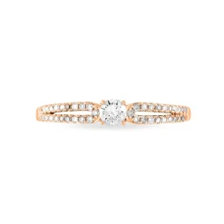 Histoire d'Or Bague Solitaire Katalina or rose diamant Online