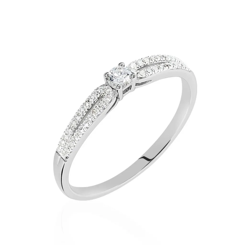 Histoire d'Or Bague Solitaire Katalina or blanc diamant Sale