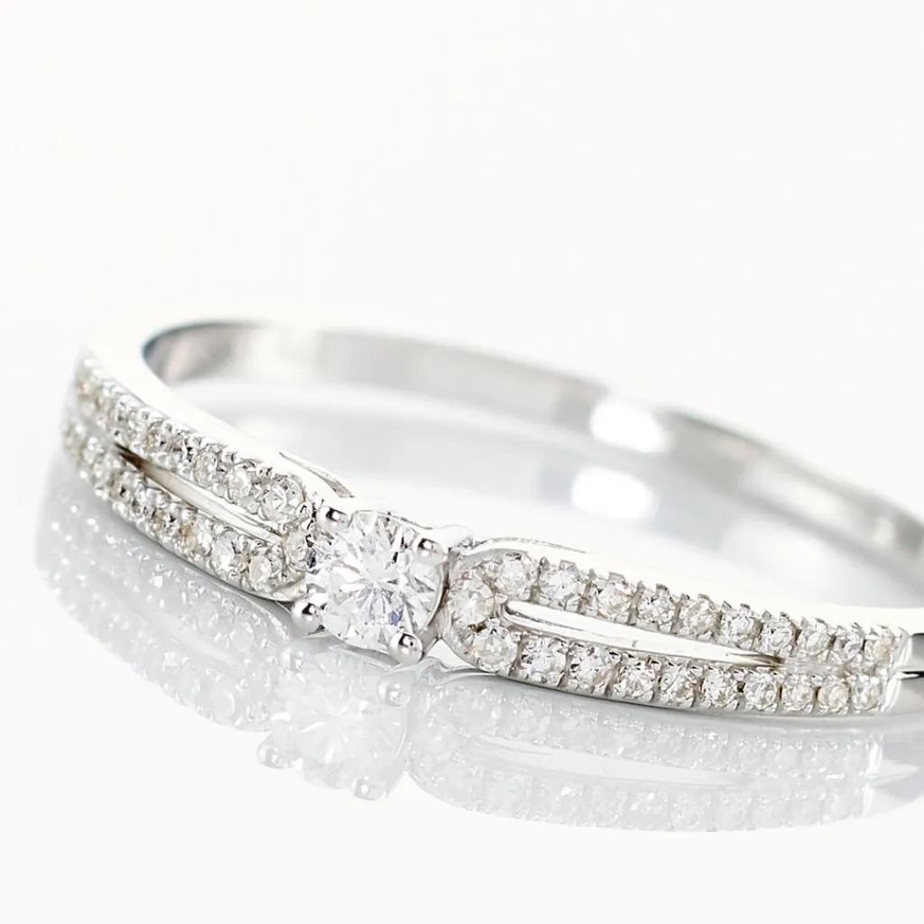 Histoire d'Or Bague Solitaire Katalina or blanc diamant Sale