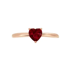 Histoire d'Or Bague Solitaire Kelvyn Argent Rose Oxyde De Zirconium argent rose oxyde rouge Discount