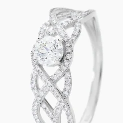 Histoire d'Or Bague Solitaire Kendra Or Blanc Diamant