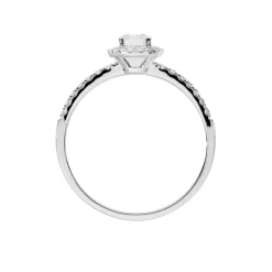 Histoire d'Or Bague Solitaire Lena Or Blanc Diamant
