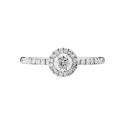 Histoire d'Or Bague Solitaire Lena Or Blanc Diamant