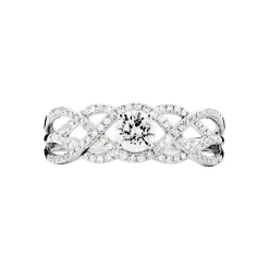 Histoire d'Or Bague Solitaire Liora Or Blanc Diamant New