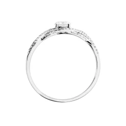 Histoire d'Or Bague Solitaire Liora Or Blanc Diamant New
