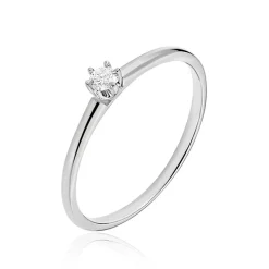 Histoire d'Or Bague Solitaire Liseline Or Blanc Diamant Online