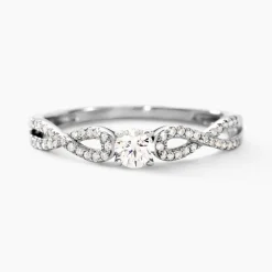 Histoire d'Or Bague Solitaire Livia Or Blanc Diamant