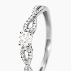 Histoire d'Or Bague Solitaire Livia Or Blanc Diamant