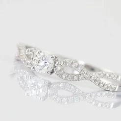 Histoire d'Or Bague Solitaire Livia Or Blanc Diamant