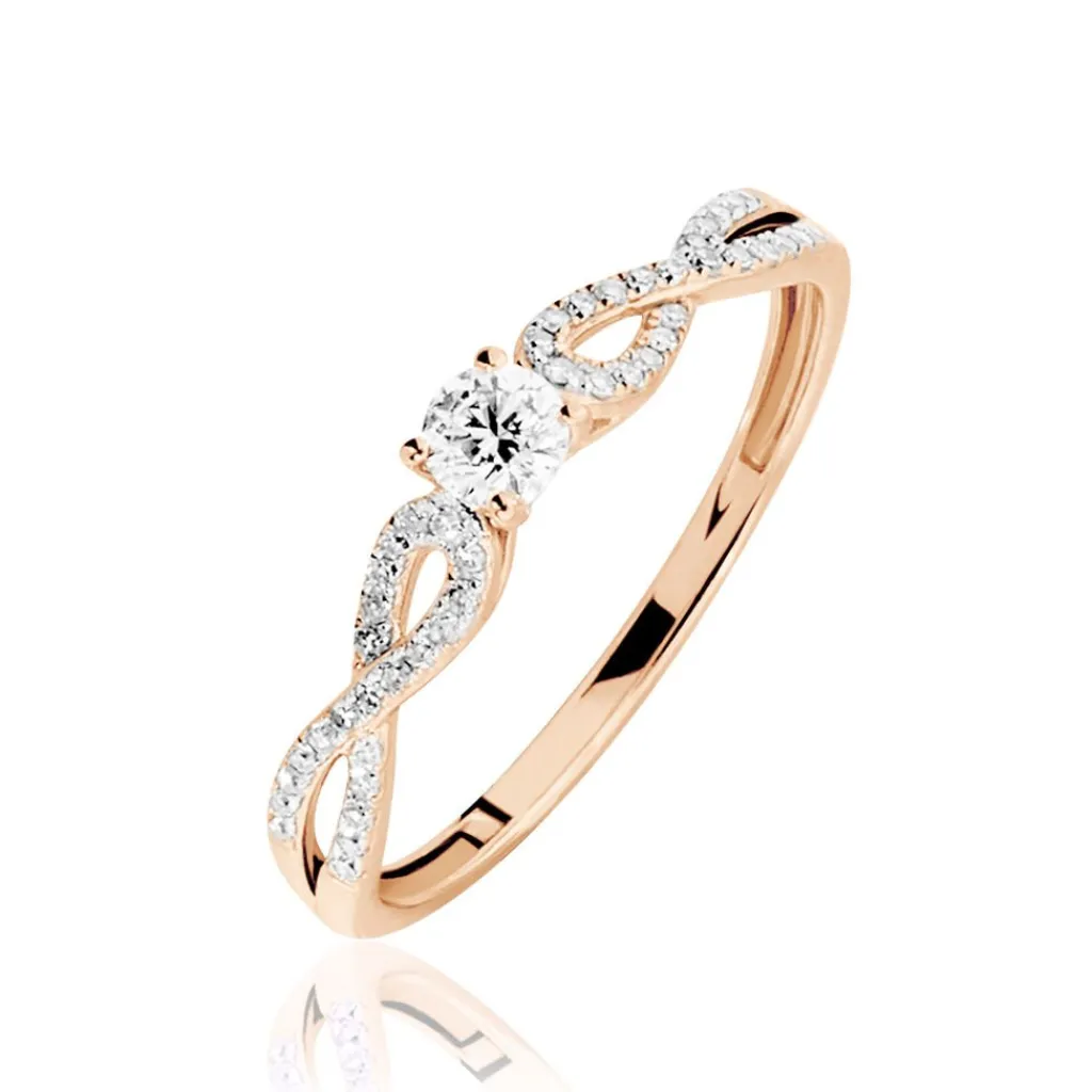 Histoire d'Or Bague Solitaire Livia Or Rose Diamant Discount
