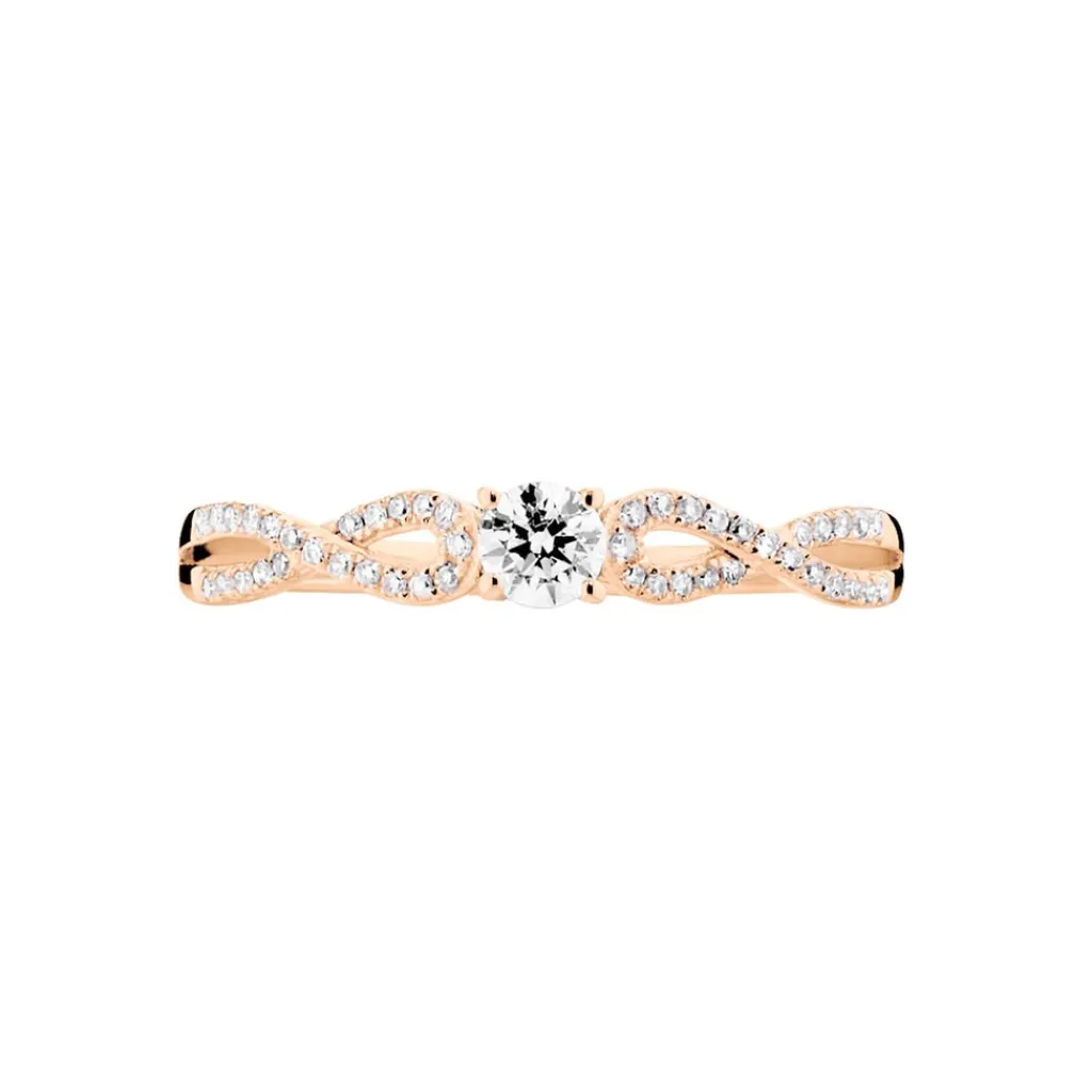 Histoire d'Or Bague Solitaire Livia Or Rose Diamant Discount