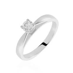 Histoire d'Or Bague Solitaire Loren Or Blanc Diamant Clearance