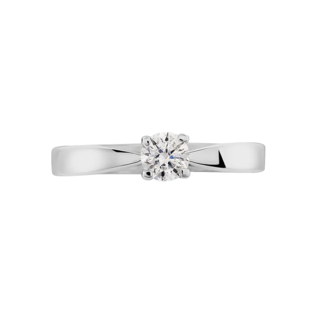 Histoire d'Or Bague Solitaire Loren Or Blanc Diamant Clearance