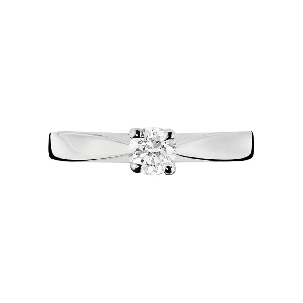 Histoire d'Or Bague Solitaire Loren Or Blanc Diamant Outlet
