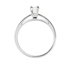 Histoire d'Or Bague Solitaire Loren Or Blanc Diamant Outlet