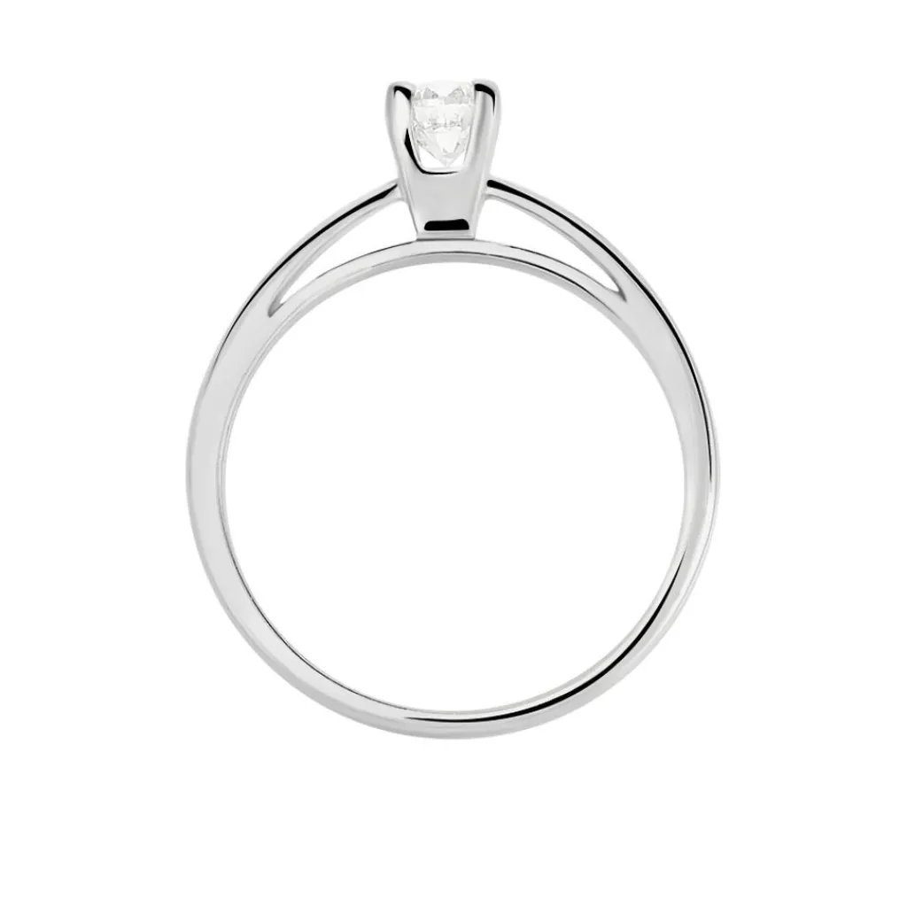 Histoire d'Or Bague Solitaire Loren Or Blanc Diamant Outlet