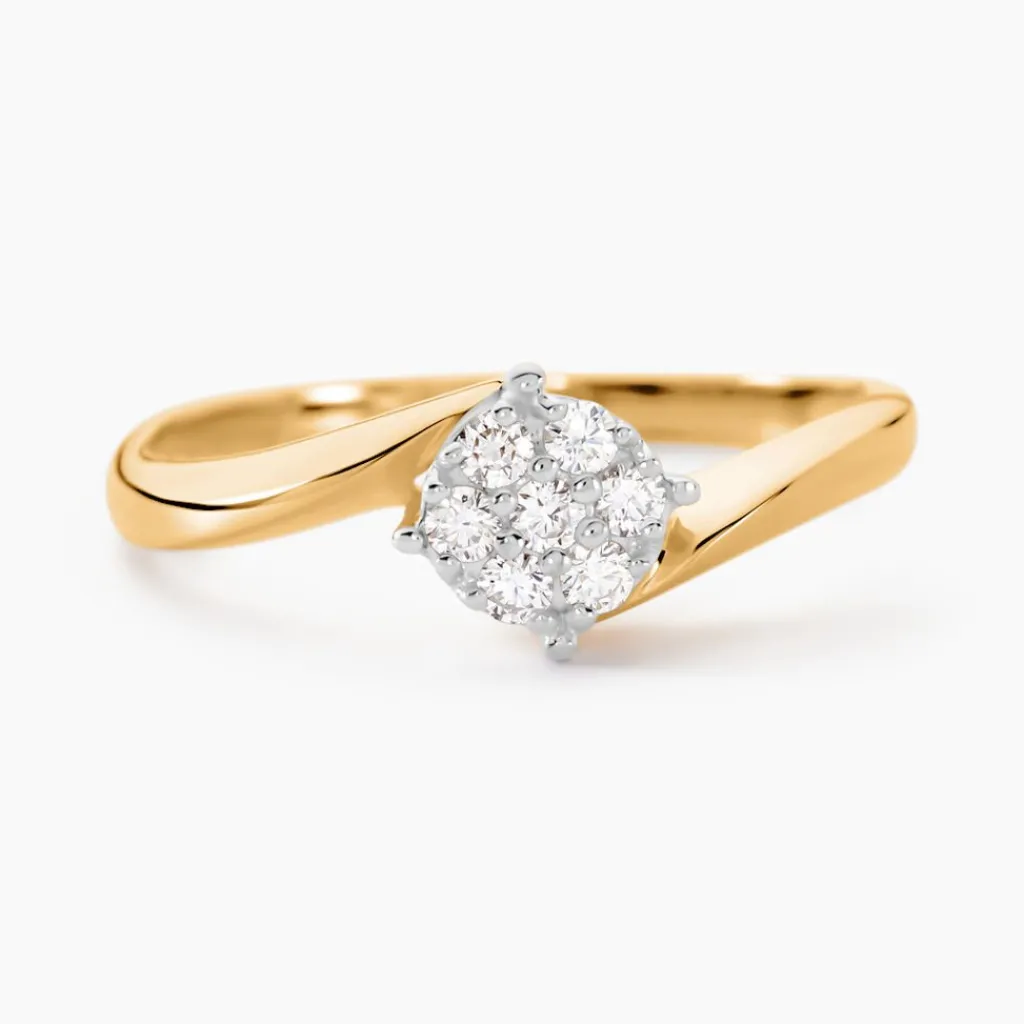 Histoire d'Or Bague Solitaire Lysia or jaune diamant Outlet