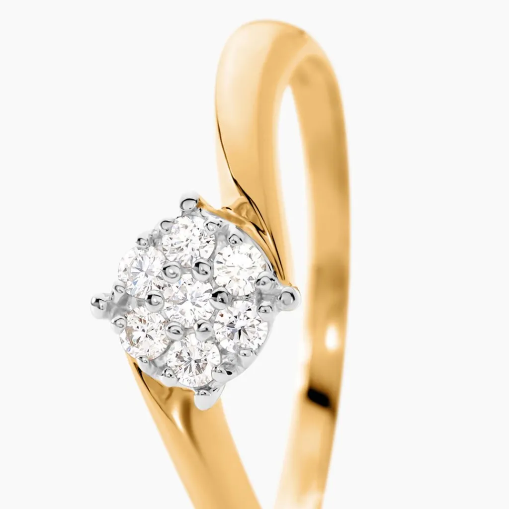 Histoire d'Or Bague Solitaire Lysia or jaune diamant Outlet
