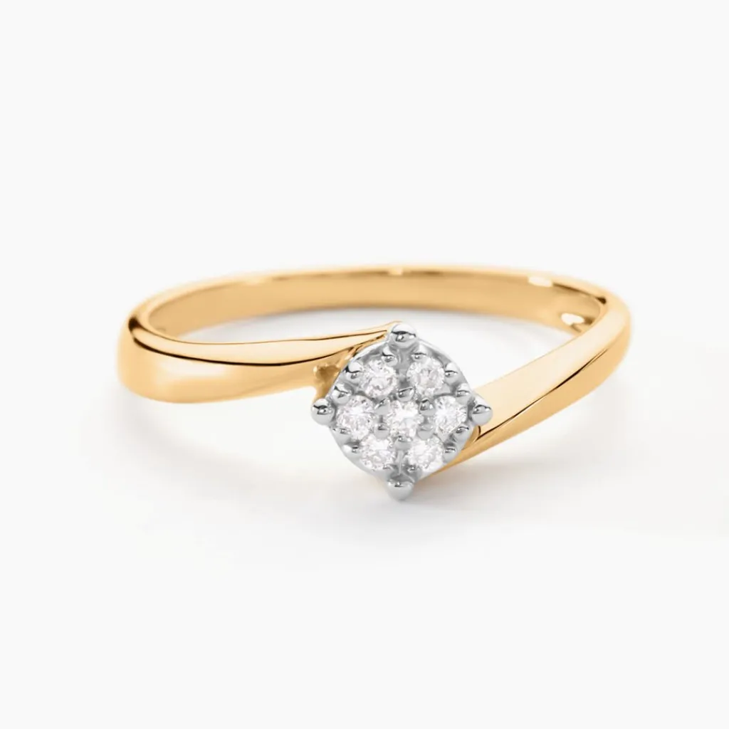 Histoire d'Or Bague Solitaire Lysia or jaune diamant Clearance