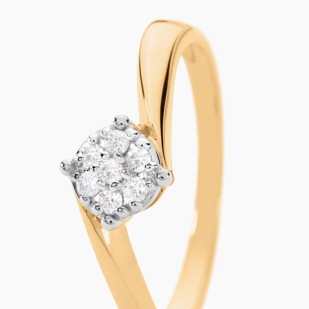 Histoire d'Or Bague Solitaire Lysia or jaune diamant Clearance
