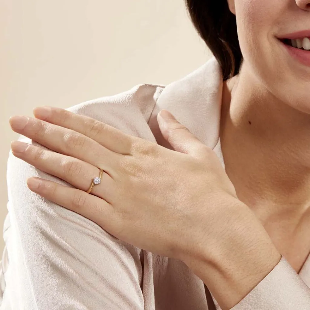 Histoire d'Or Bague Solitaire Lysia or jaune diamant Clearance