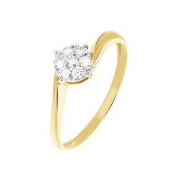 Histoire d'Or Bague Solitaire Lysia or jaune diamant Best