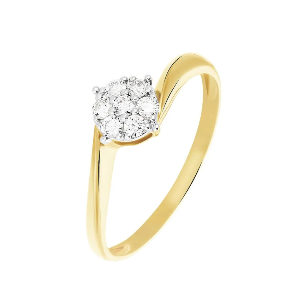 Histoire d'Or Bague Solitaire Lysia or jaune diamant Best