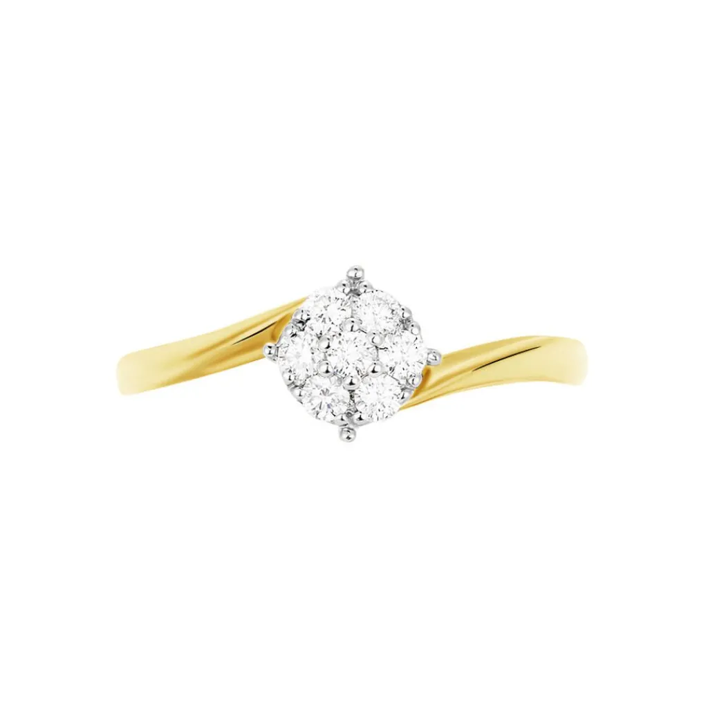 Histoire d'Or Bague Solitaire Lysia or jaune diamant Best