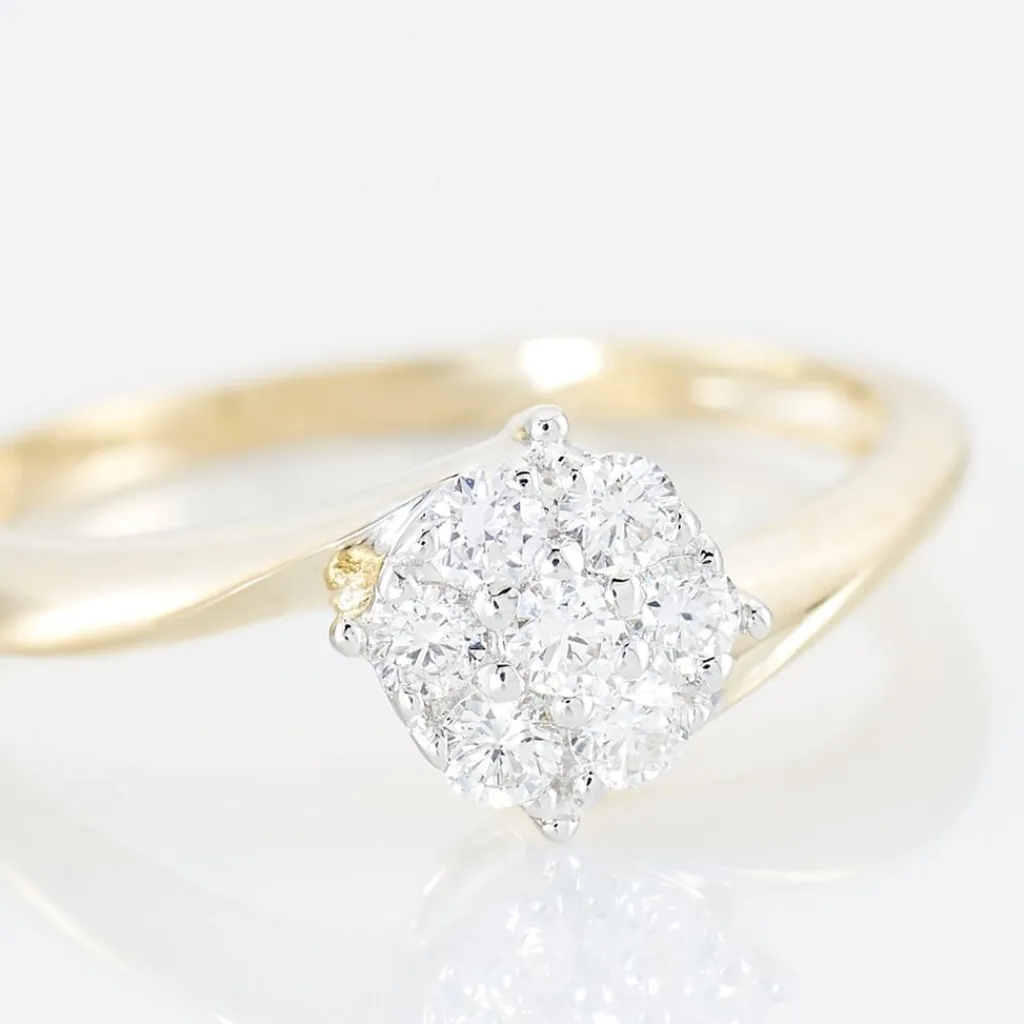 Histoire d'Or Bague Solitaire Lysia or jaune diamant Best