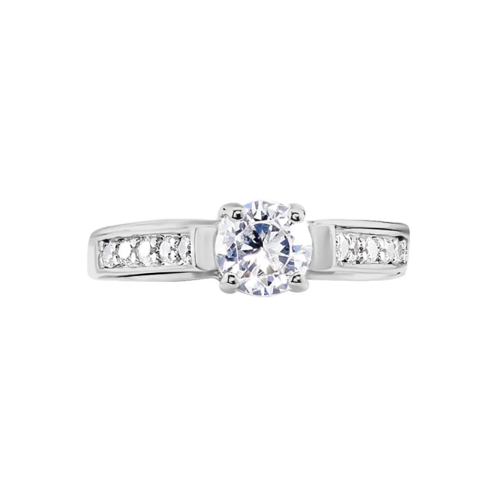 Histoire d'Or Bague Solitaire Mady Argent Blanc Oxyde De Zirconium Clearance