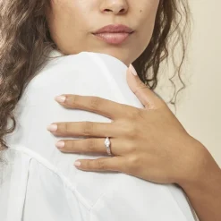 Histoire d'Or Bague Solitaire Mady Argent Blanc Oxyde De Zirconium Clearance