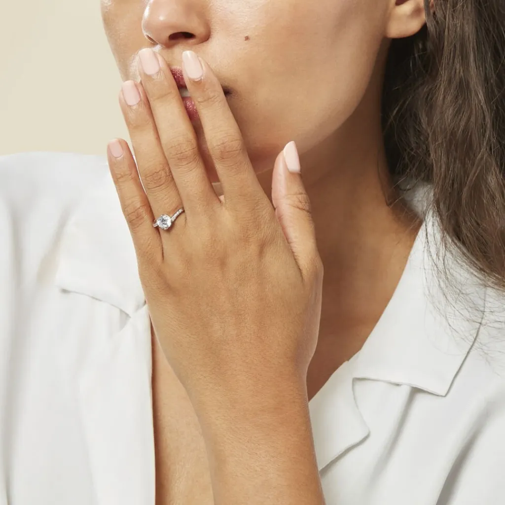 Histoire d'Or Bague Solitaire Maelane Argent Blanc Oxyde De Zirconium Online