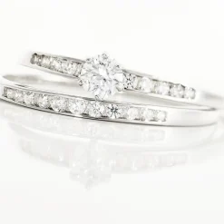 Histoire d'Or Bague Solitaire Maella Argent Blanc Oxyde De Zirconium