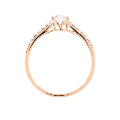 Histoire d'Or Bague Solitaire Manon De Zirconium or rose oxyde Discount