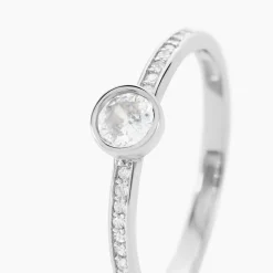 Histoire d'Or Bague Solitaire Mathylda Argent Blanc Oxyde De Zirconium Best