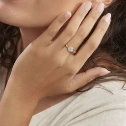 Histoire d'Or Bague Solitaire Maurena Or Jaune Oxyde De Zirconium Hot