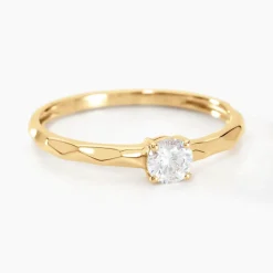 Histoire d'Or Bague Solitaire Maylis Or Jaune Oxyde De Zirconium New