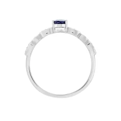 Histoire d'Or Bague Solitaire Michaela Or Blanc Saphir Et Diamant Outlet