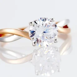 Histoire d'Or Bague Solitaire Micheline Or Bicolore Oxyde De Zirconium Sale