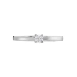 Histoire d'Or Bague Solitaire Morrigane Or Blanc Diamant New
