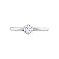 Histoire d'Or Bague Solitaire Natalia Or Blanc Diamant Synthetique Sale