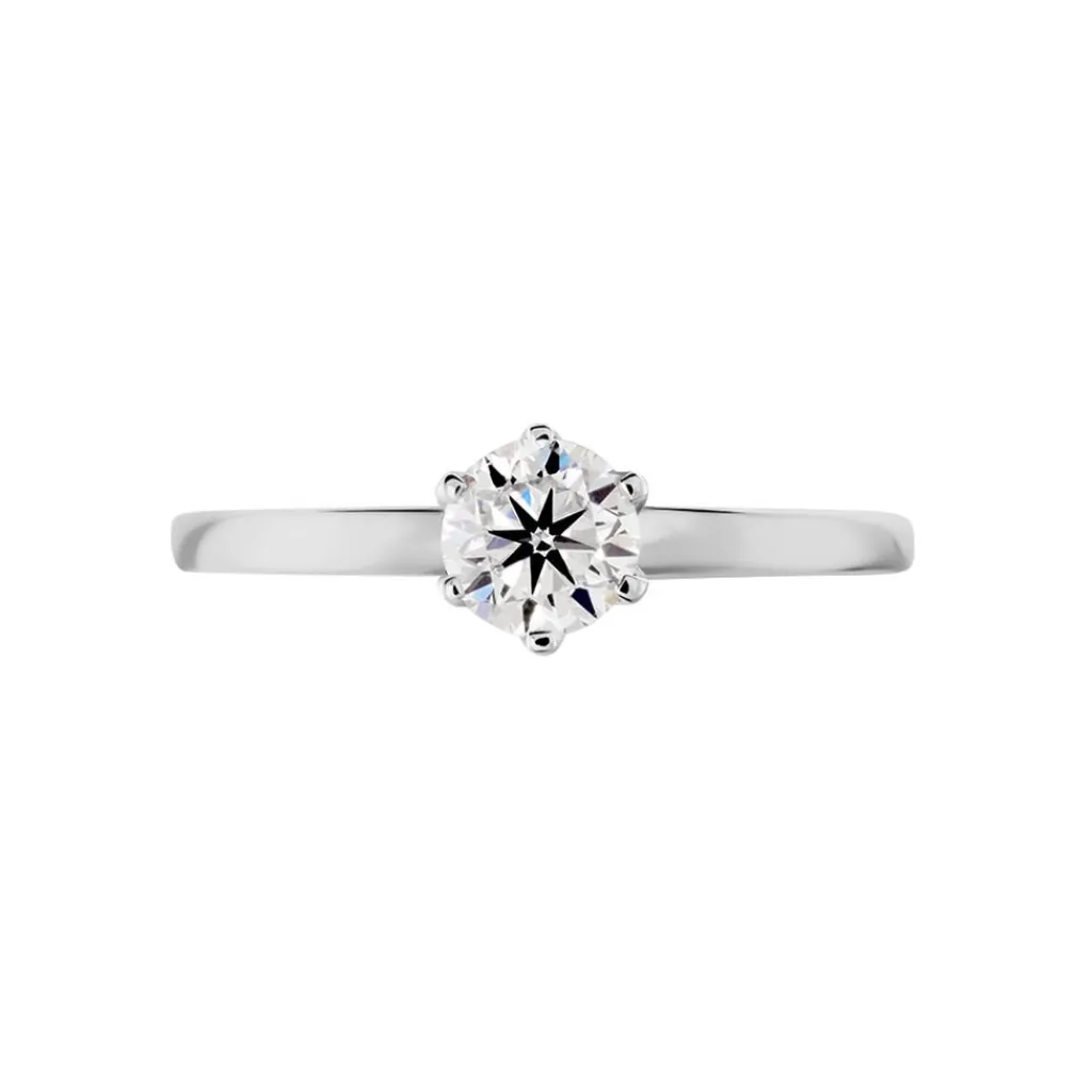 Histoire d'Or Bague Solitaire Natalia Or Blanc Diamant Synthetique