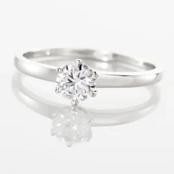 Histoire d'Or Bague Solitaire Natalia Or Blanc Diamant Synthetique