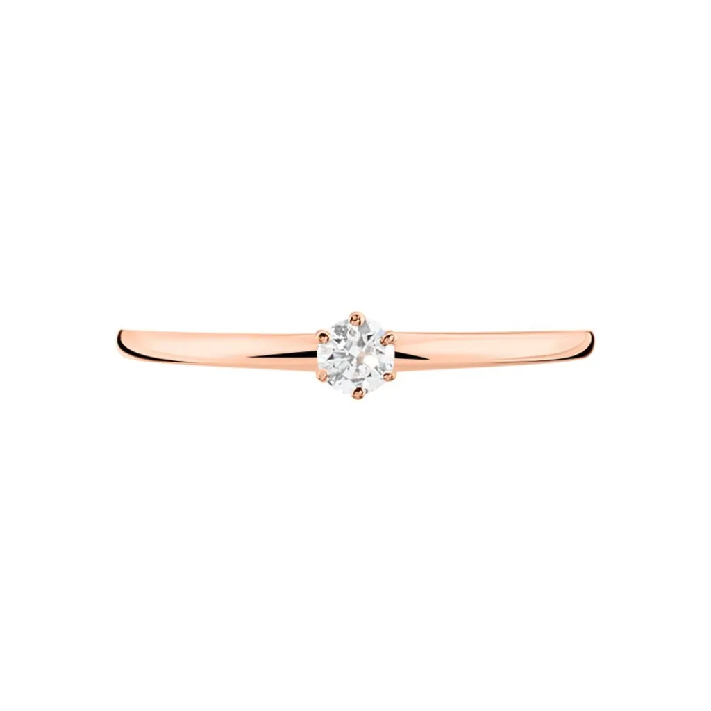 Histoire d'Or Bague Solitaire Natalia Or Rose Diamant Best