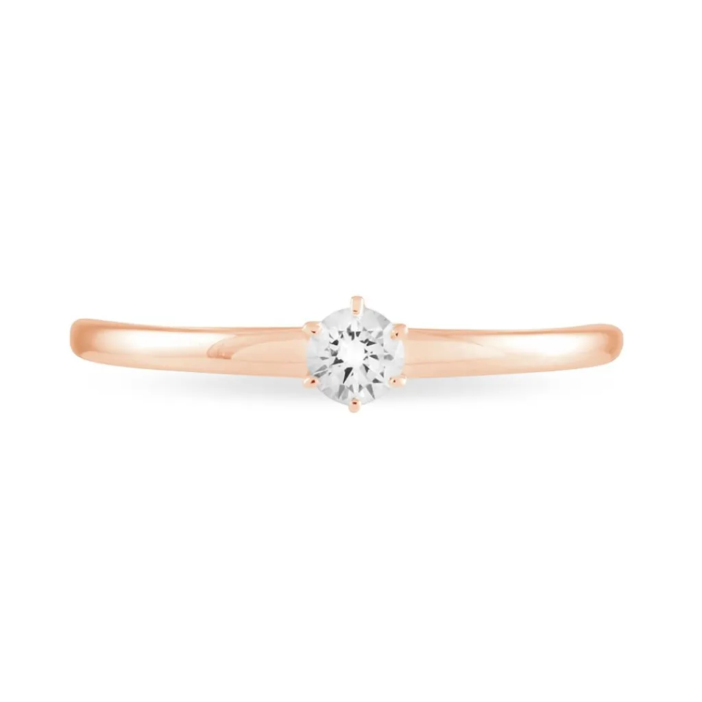 Histoire d'Or Bague Solitaire Natalia Or Rose Diamant Discount