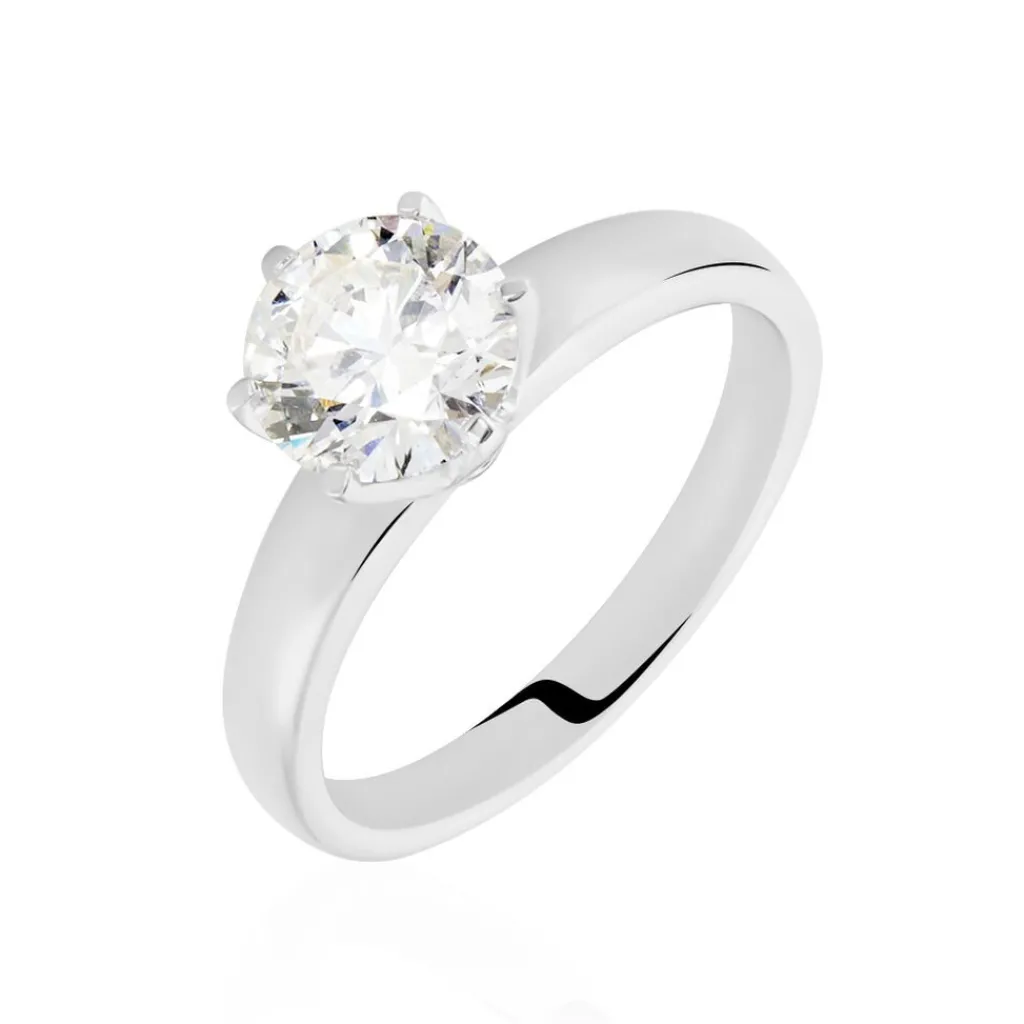 Histoire d'Or Bague Solitaire Natalia Or Blanc Diamant Synthetique Sale