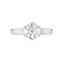 Histoire d'Or Bague Solitaire Natalia Or Blanc Diamant Synthetique Sale