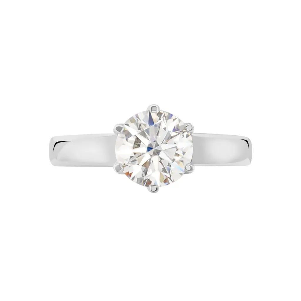 Histoire d'Or Bague Solitaire Natalia Or Blanc Diamant Synthetique Sale